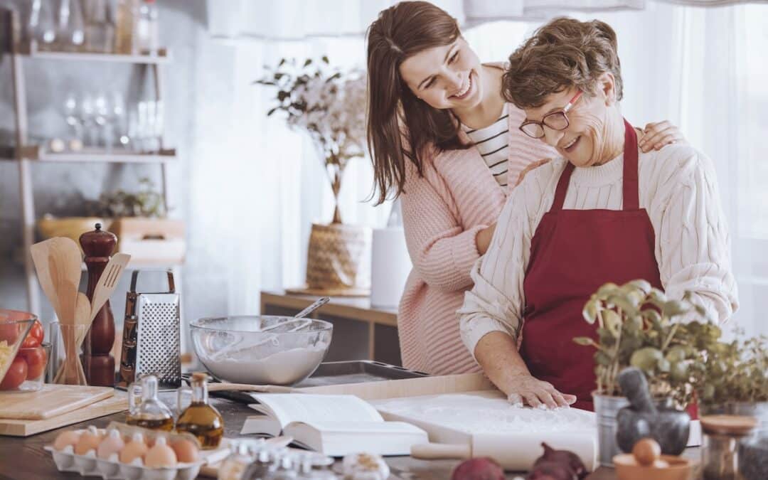 Senior Woman and Adult Daughter Baking_Ciel Senior Living